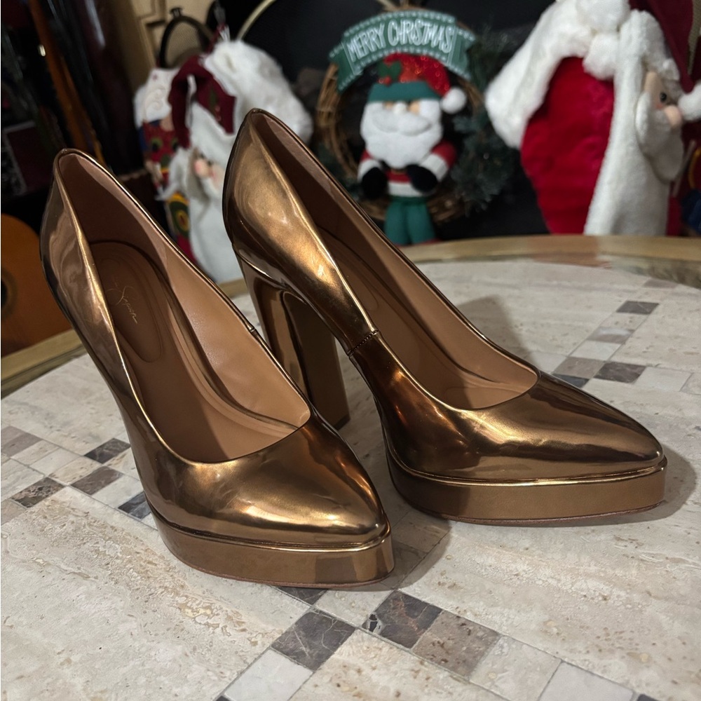 Shiny Bronze Women's Heels